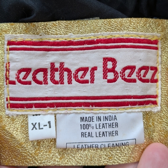 Vintage Distressed Gold Wide Leg Leather Pant 1X - Picture 11 of 14